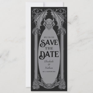 Invitation Gothique Gargoyle Halloween Mariage Enregistrer la