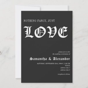 Invitation Gothique Glam Rien De Fancy Just Love Black Mariag