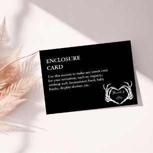 Invitation Gothique Halloween Mariage de coeur crâne