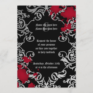 Invitation Gothique Halloween mariage élégant