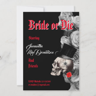 Invitation Gothique Halloween style bachelorette