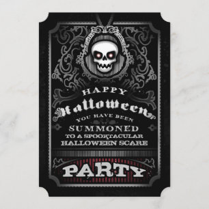 Invitation gothique heureux de partie de Halloween