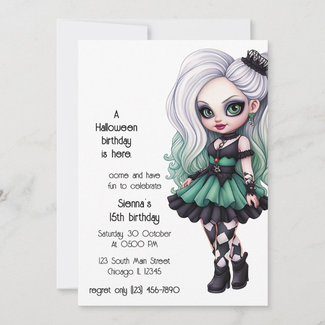 Invitation gothique japonais (Devant)