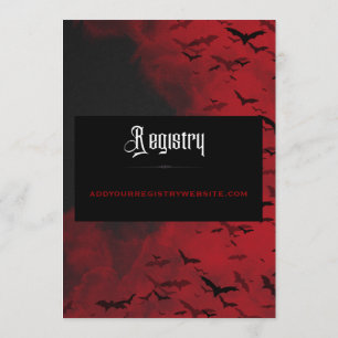 Invitation Gothique Moody Vampire Bat Bridal Shower Invitatio