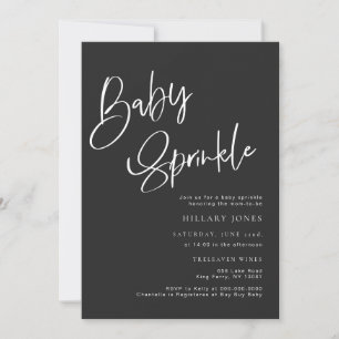 Invitation Gothique noir et Moody Halloween Baby Sprinking