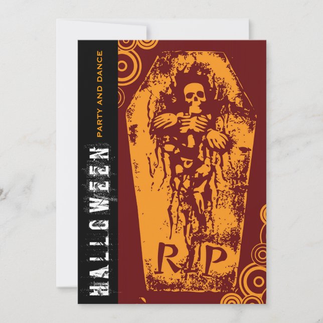 Invitation gothique pour une fête d'Halloween avec (Devant)