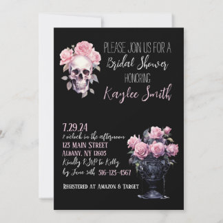 Invitation Gothique Rose Floral