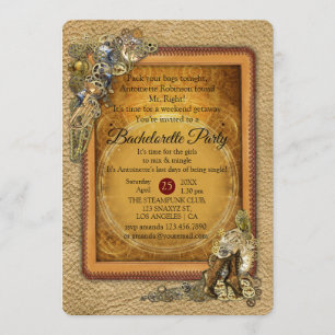 Invitation Gothique - Steampunk Bachelorette Party