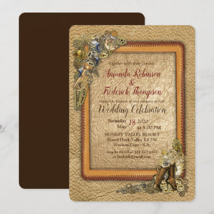 Invitation Gothique - Steampunk Mariage artisanal