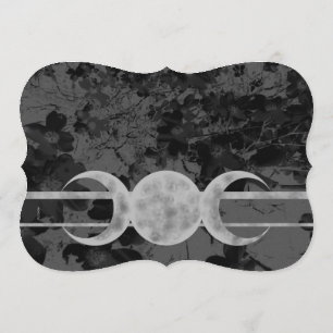 Invitation Gothique Triple Moon Floral Mariage Handfasting St