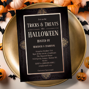 Invitation gothique victorienne Halloween Foil