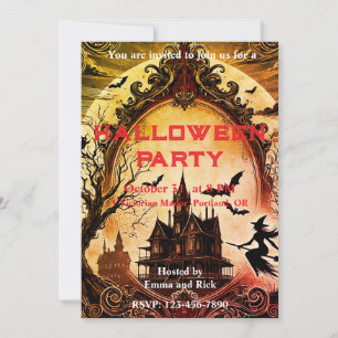 Invitation Gothique Vieux Victorien Vintage effrayant Hallowe