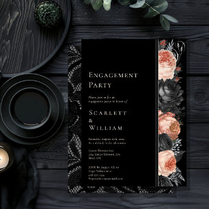 Invitation Gothique Vintage Black Blush