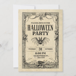 Invitation gothique Vintage du parti Halloween