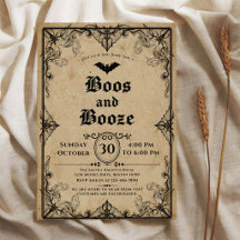 Gothique Vintage Fantômes et Boissons Halloween