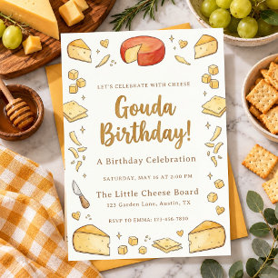 Invitation Gouda Anniversaire Nourriture Fête Fromage Amoureu