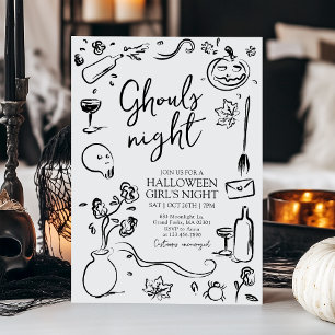 Invitation Gouls Nuit Adulte Halloween Filles Nuit