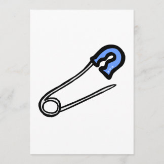 Invitation goupille bleue de couche-culotte