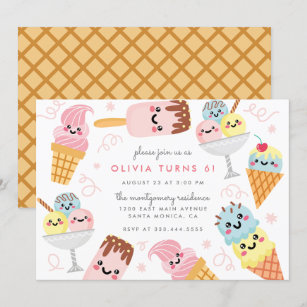 Invitations Kawaii Anniversaires Zazzle Fr