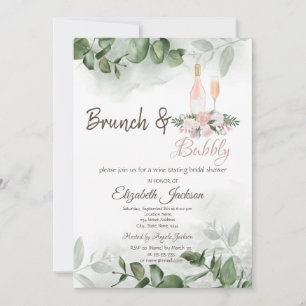 Invitation Goûter du vin Eucalyptus Verdure Brunch & Bulles