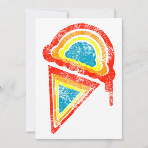Invitation goutte de glace arc-en-ciel