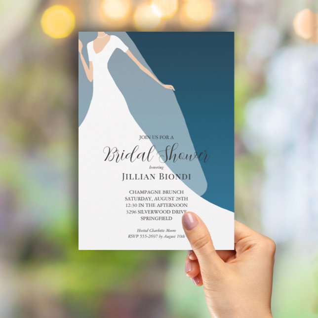 Invitation Gown et Veil sur Fête des mariées Turquoise (Créateur téléchargé)