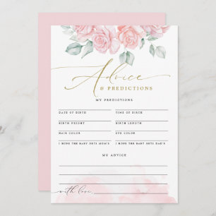 Invitation GRACE Elegant Blush Floral Babal Conseils Prédicti