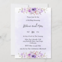 Gracity Purple Minimaliste Floral Mariage