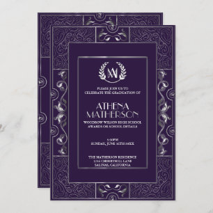 Invitation Grad Party - Style Gatsby classique