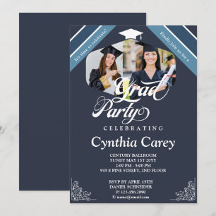 Invitation Grad Photo Collage Graduation Party