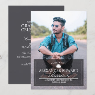 Invitation Grad Portrait Modèle photo Graduation Party