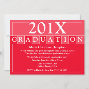 Invitation Grad Tiles (Rouge)