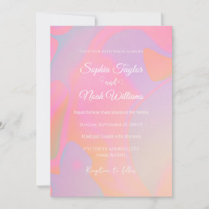 Invitation Gradient coloré Liquide Swirl esthétique