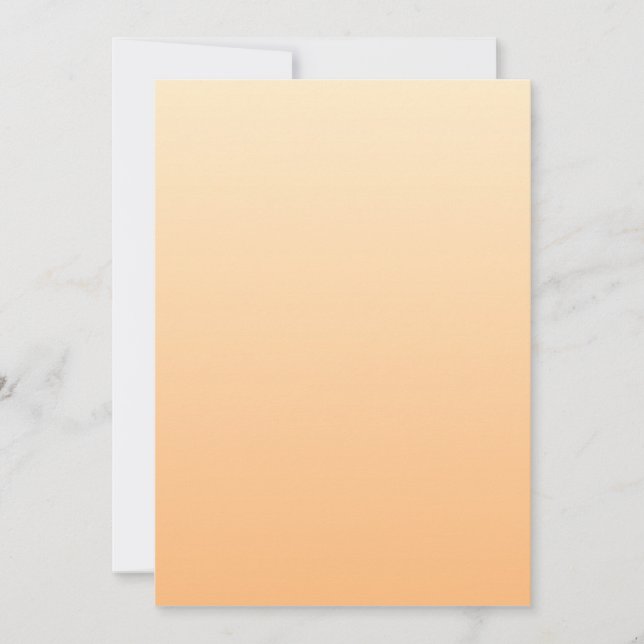 Invitation Gradient de couleur jaune clair et orange (Devant)