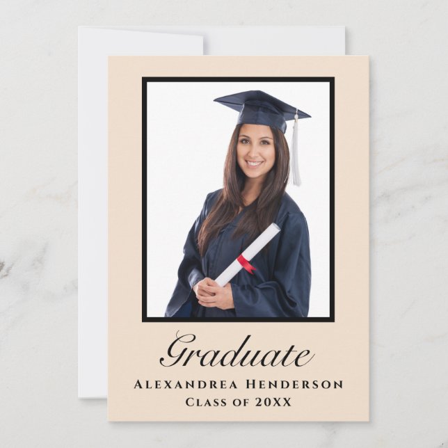 Invitation Graduate Class Graduation Party Photo Personnalise (Devant)