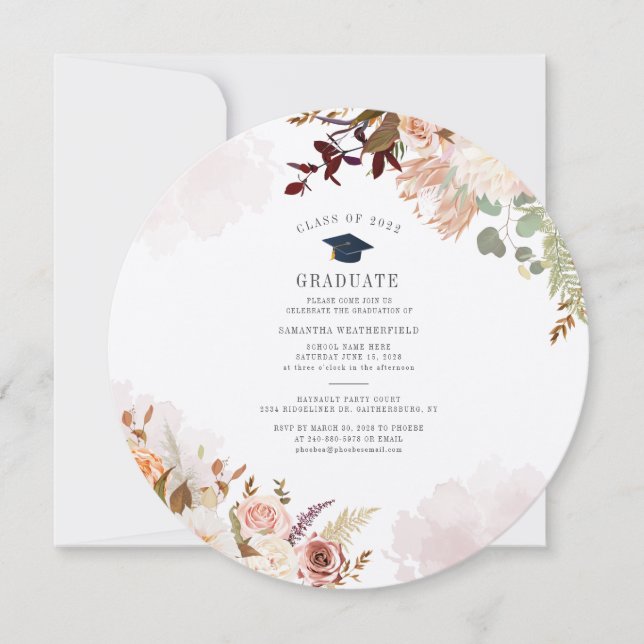 Invitation Graduate Floral Party 2025 (Devant)
