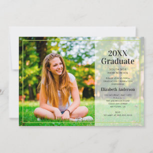 Invitation Graduate Photo Overlay Text Graduation Party