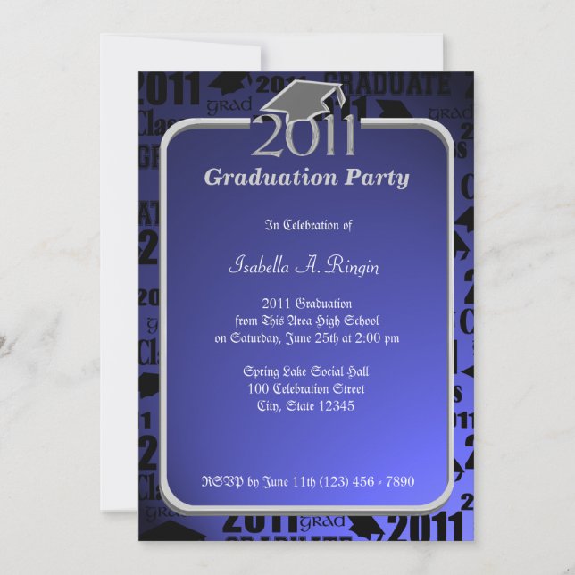 Invitation Graduation 2011/ Sapphire Blue (Devant)