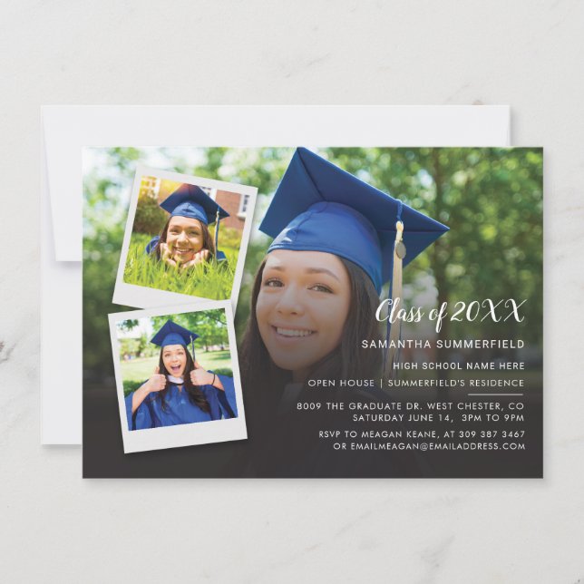 Invitation Graduation 2024 Grad Photo Collage Party (Devant)
