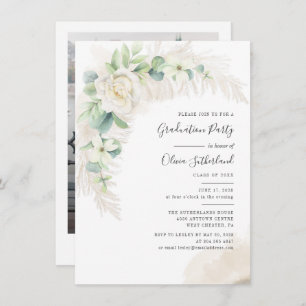 Invitation Graduation 2025 Photo Botanical Grad Party