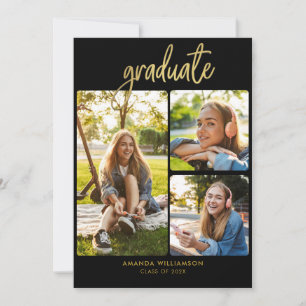 Invitation Graduation 2025 Photo Collage Grad Party