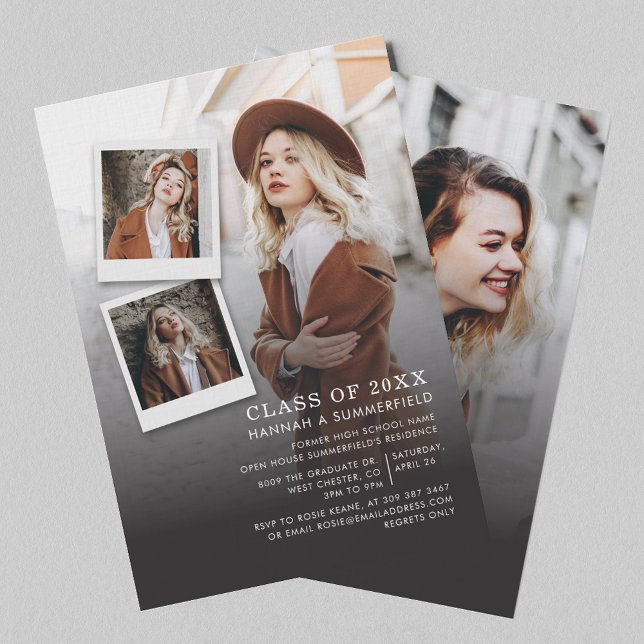 Invitation Graduation 2025 Photo Collage Grad Party (Graduation 2025 Photo Collage Grad Party Invitation)