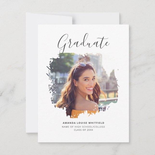 Invitation Graduation 2025 Photo Grad Party (Devant)