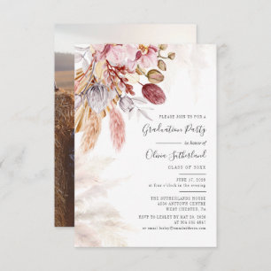 Invitation Graduation 2025 Photo Pampas Grad Party