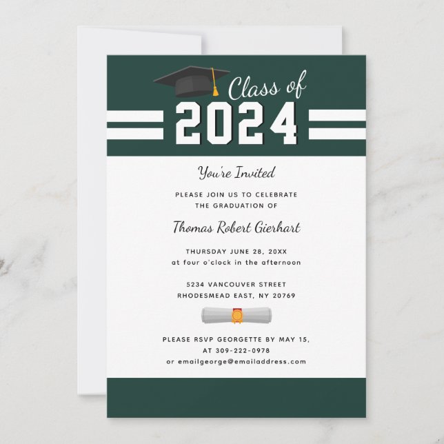Invitation Graduation 2025 Photo Script Graduate Party (Devant)