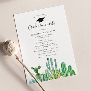 Invitation Graduation 2025 Watercolor Grad Party