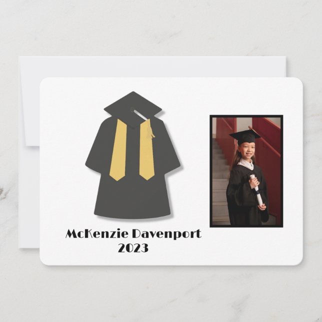 Invitation Graduation au jardin d'enfants Ajouter une photo (Devant)