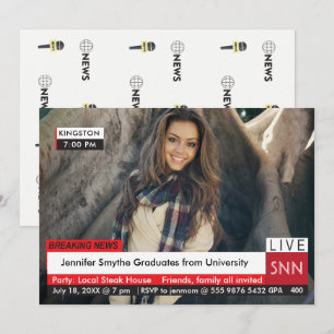 Invitation Graduation Breaking News TV Fab