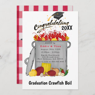 Invitation Graduation Crawfish Boil Party