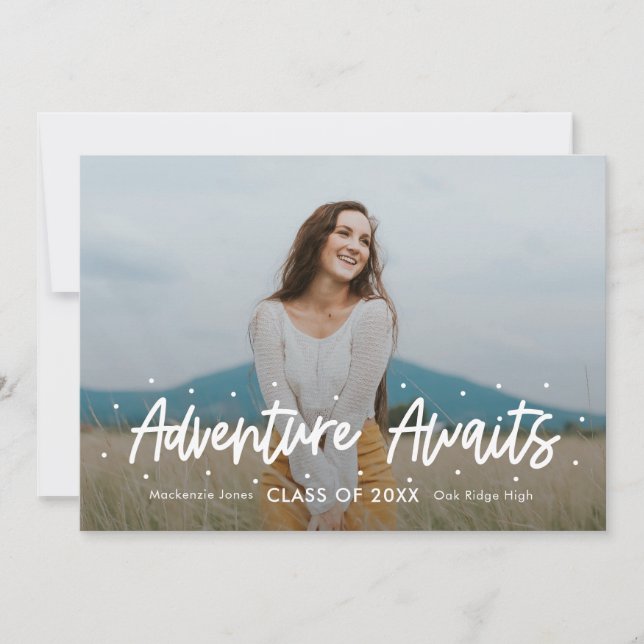 Invitation Graduation de couleur modifiable d'Outlook positif (Devant)